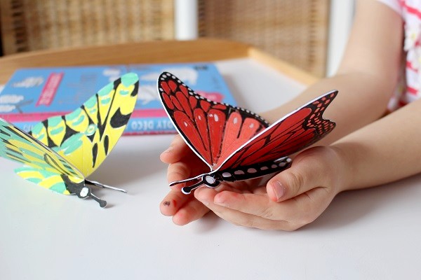 Maman Nougatine Les papillons en 3D [DIY Déco à colorier] - Maman Nougatine